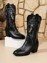 Vintage Star Emboridered Cowboy Boots