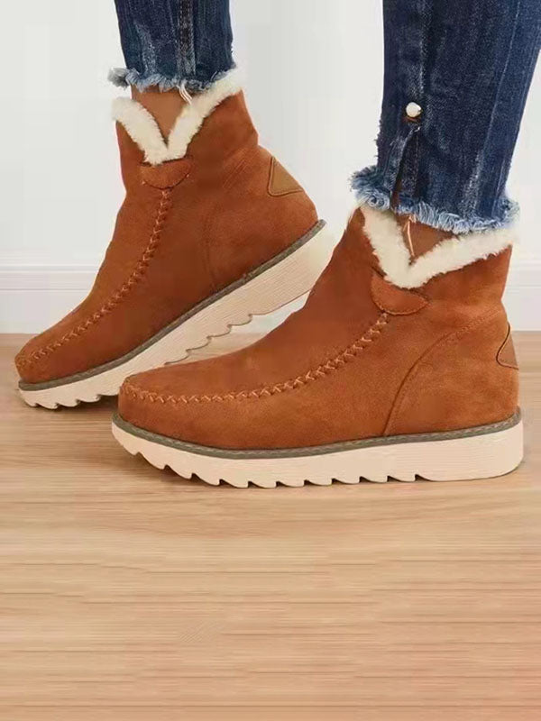 Thick Plateform Warm Plush Short Boots