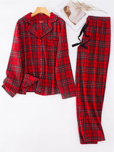 Christmas Red Check Couple Pajama Set