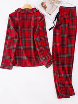 Christmas Red Check Couple Pajama Set