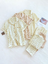 Cotton Floral Short Sleeve Pajama Set