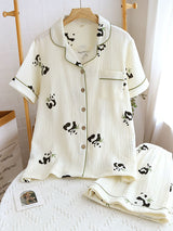 Cotton Printed Short Sleeve Shirt Set