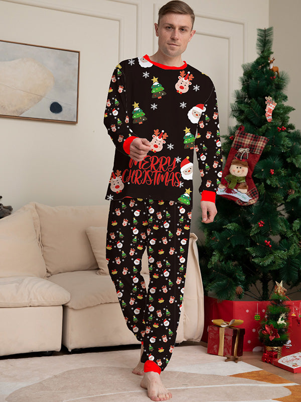 Cotton Full-print Christmas Pajama Set