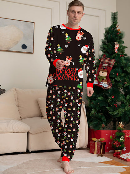 Cotton Full-print Christmas Pajama Set