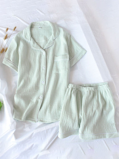 Cotton Basic Shorts Pajama Set