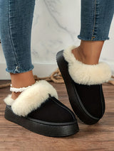 Plush Lined Slip On Winter Slippers