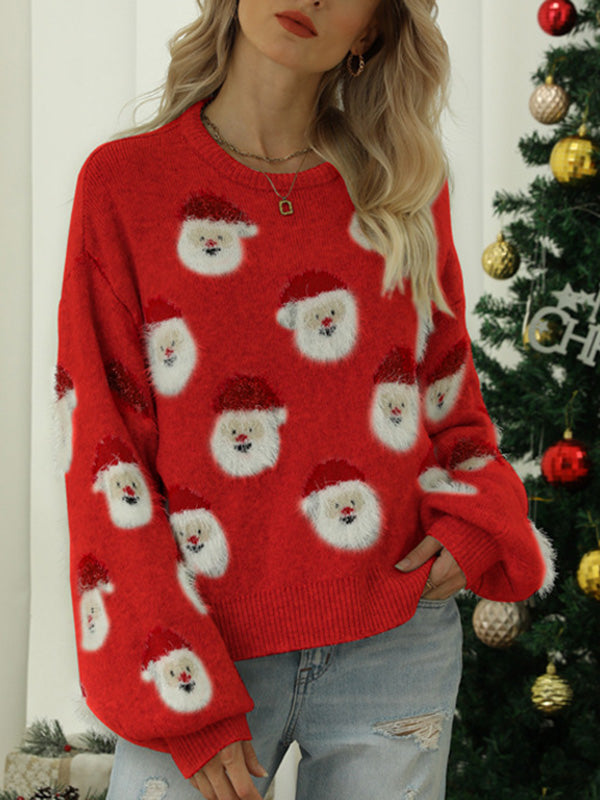 Santa Claus Feather Embelished Sweater