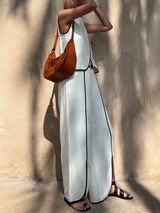 Sleeveless Tank Top & Pants Set