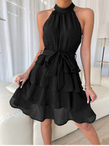 Sleeveless Layered Ruffle Mini Dress