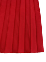 Lapel Pleated Solid Color Maxi Dress