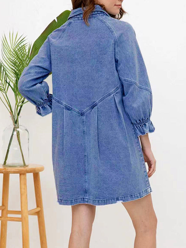 Denim Button Down Mini Dress