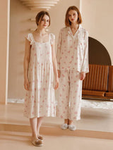 Kafiloe Peach Blossom Cluster Print Pajama Set