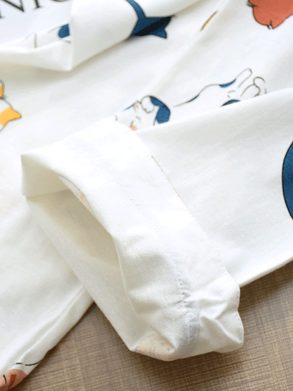 Cotton Cute Cats Printed Pajama Set