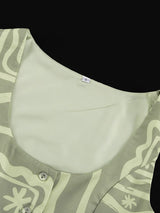 Line Drawing Vest Mini Skirt Set