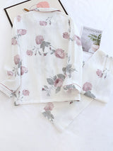 Cotton Rose Printed Pajama Set