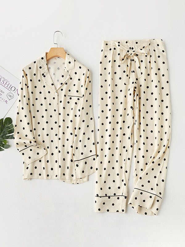 Polka Dot Long Sleeve Pajamas