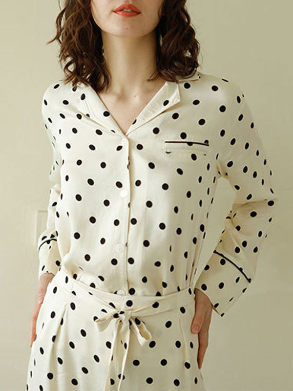 Polka Dot Long Sleeve Pajamas