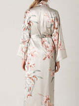 3 Pcs Floral Print Belted Sleepwear Robe Set