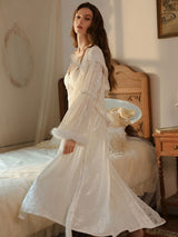 Kafiloe Velvet Lace Slip Nightgown