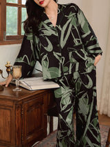 Satin 2Pcs Random Shirt Pajama Set