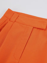 Hight Waist Orange Long Pants
