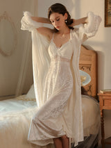 Kafiloe Velvet Lace Slip Nightgown