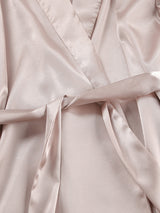 Satin Long Sleeve Robe & Vest Lounge Set