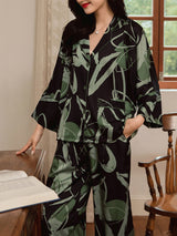 Satin 2Pcs Random Shirt Pajama Set