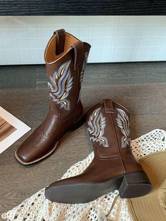 Embroidered Western Cowboy Boots