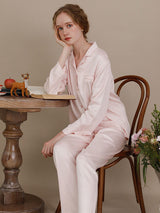 Kafiloe Solid Color Long Sleeve Pajama Set
