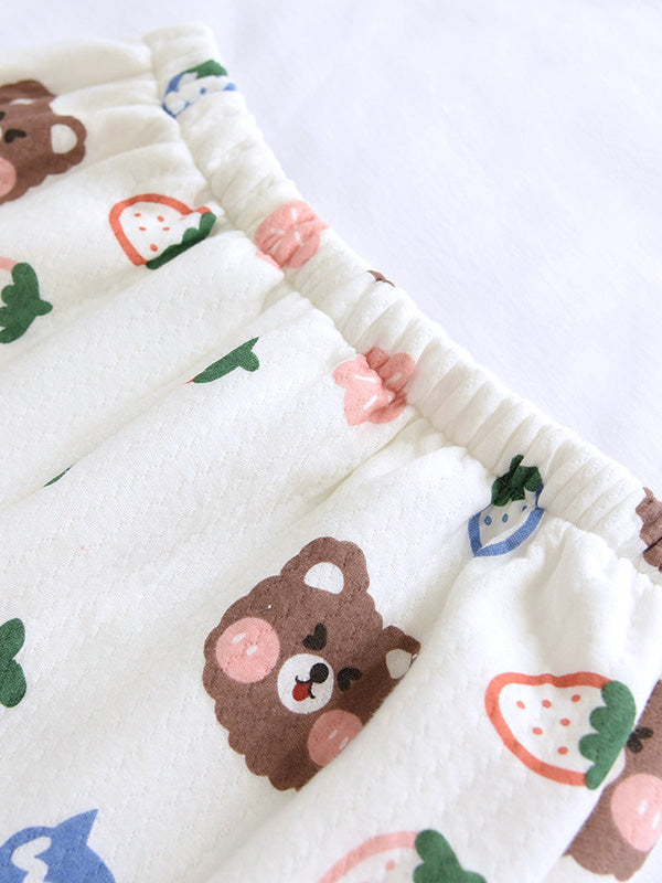 Cotton 2Pcs Bear Thicken Pajama Set