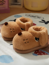 Cute Dog Home Plush Cotton Shoes