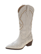 Embroidered Cowboy Mid-Calf Boots