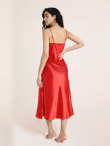 Kafiloe Bow Tie Slit Chemise Nightgown