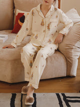 Cotton Cute Print Long Sleeve Pajama Set