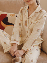 Cotton Cute Print Long Sleeve Pajama Set