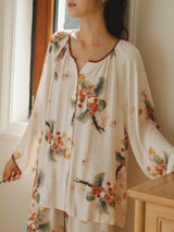 Cotton Fruit Print Long Sleeve Pajama Set