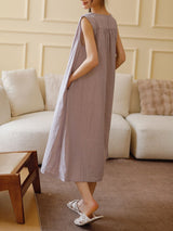 Casual Cotton Sleeveless Nightdress