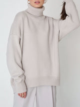 Turtleneck Basic Solid Color Sweater