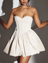 Sleeveless Strappy Mini White Dress