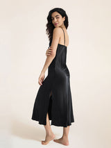 Kafiloe Bow Tie Slit Chemise Nightgown