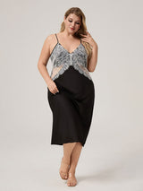 Kafiloe Plus Size Lace Chemise Nightgown