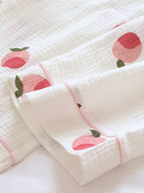 Peach Print Cotton Pajama Set