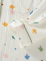 Rabbit Print Cotton Pajama Set