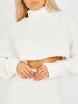 Fleece 2Pcs Mock Neck Warm Set