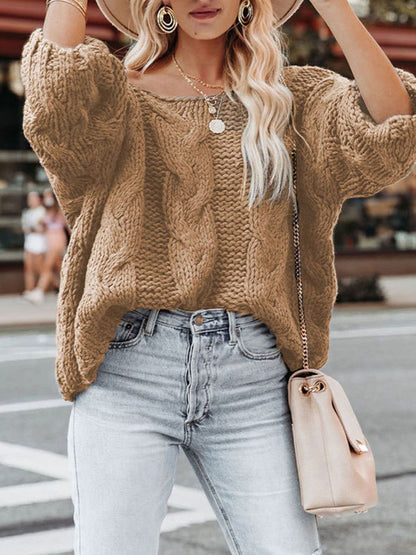 Loose Cable Knit Sweater