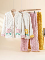 Flannel Floral Pajama Set