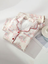 Vintage Painting Cotton Pajama Set