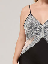 Kafiloe Plus Size Lace Chemise Nightgown