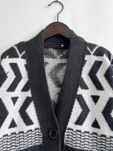 Geometry Buttom Sweater Cardigan
